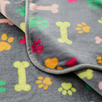 ALLISANDRO Fluffy Dog Blanket [200x160cm Gray] Cat Blanket with super soft fluffy pet blanket, throw for dog bed sofa and couch, multicolor, XX-Large, 999H02