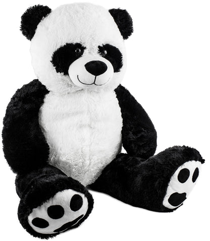 BRUBAKER XXL Panda 100 cm large plush toy stuffed animal teddy bear
