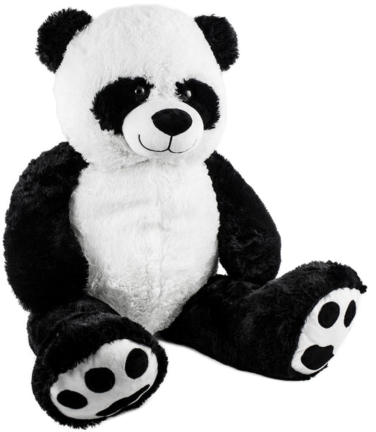 BRUBAKER XXL Panda 100 cm large plush toy stuffed animal teddy bear