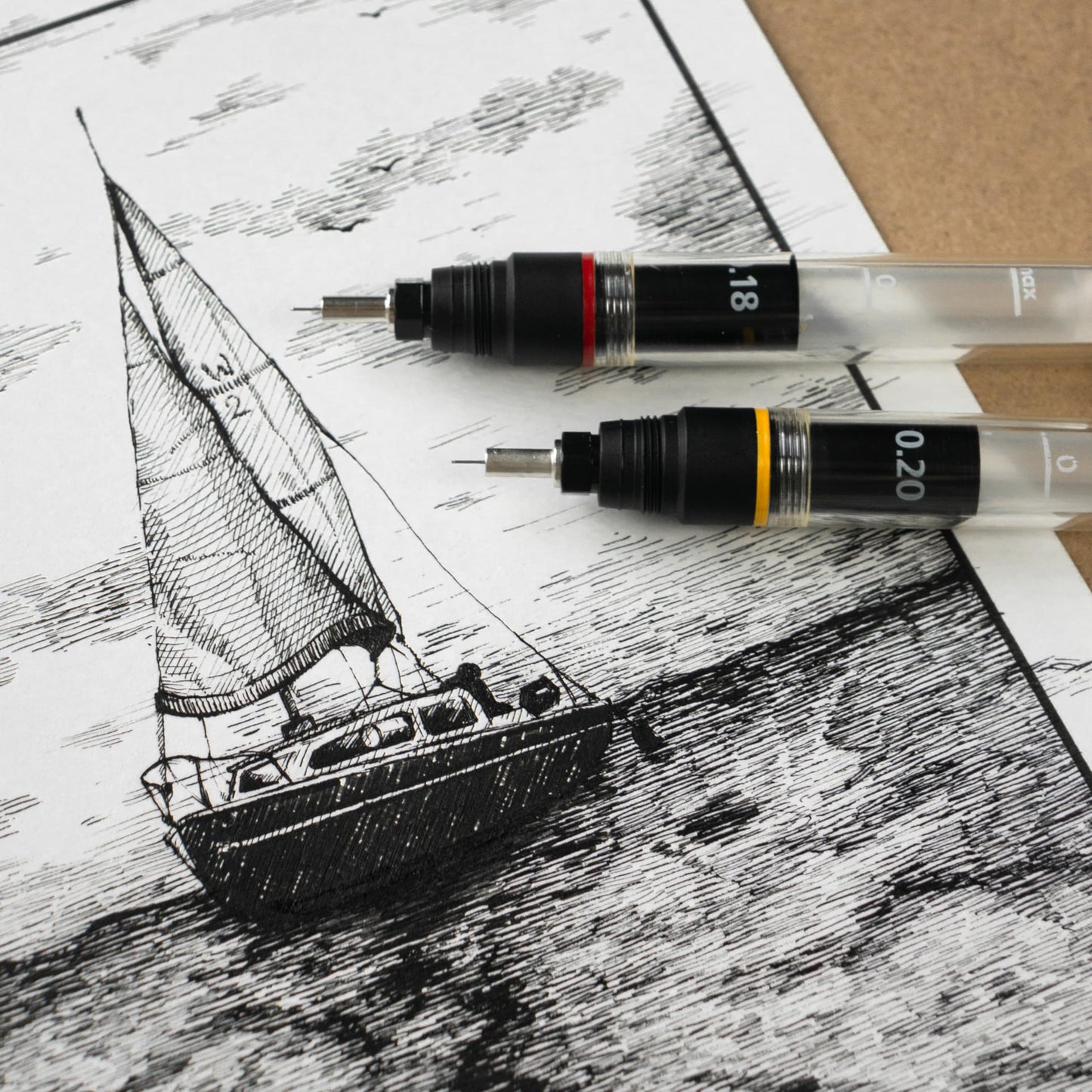 Aristo AH64300 mg1 Pro Drawing Pen Basic Set 4-piece (3 Drawing Pens mg1 Pro, line widths 0.35/0.5/0.7 mm, black drawing ink)