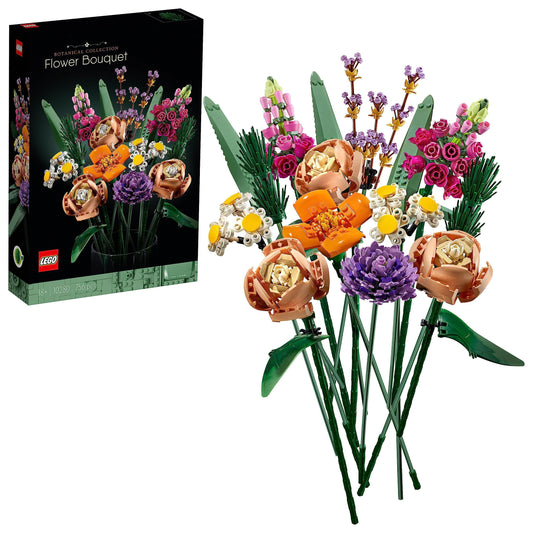 LEGO Botanicals Flower Bouquet - Artificial Flower Set for Adults - Room Decoration and Gift Idea for Women & Men - Home Accessories - Botanic Collection 10280