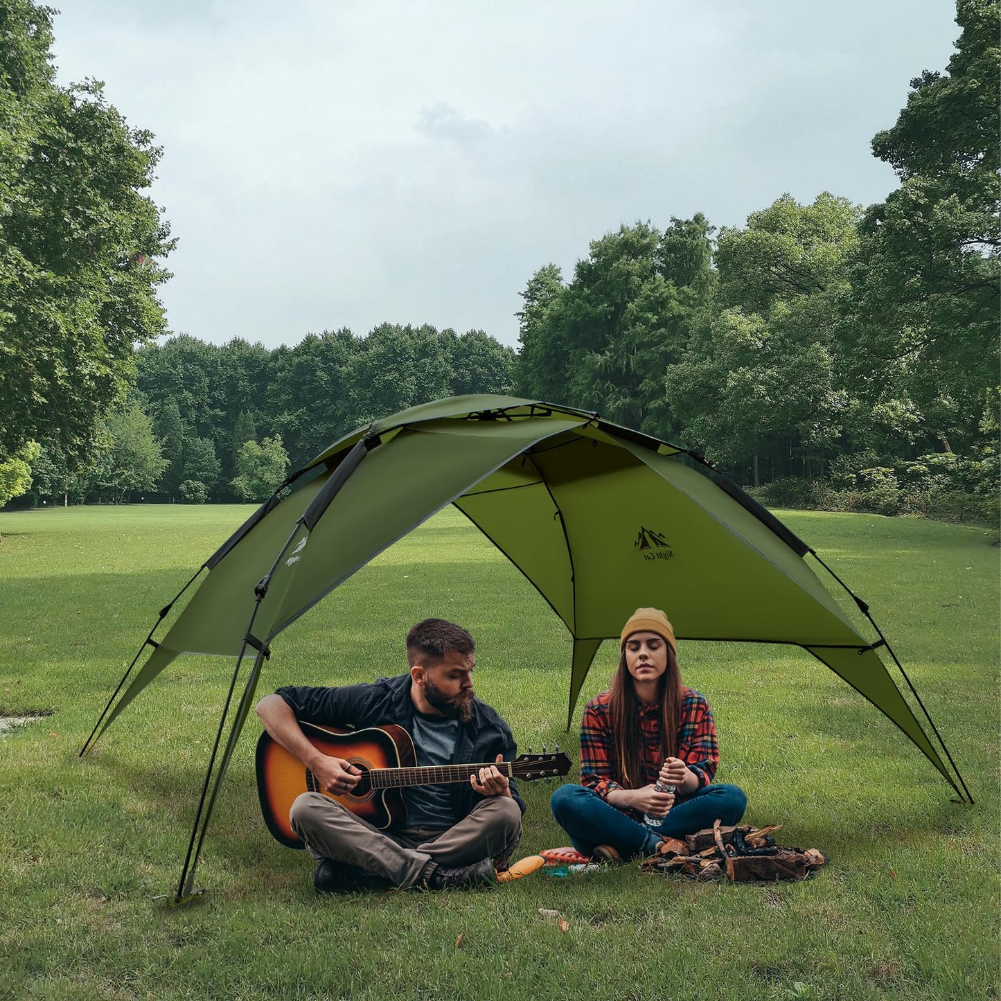 Night Cat Pop Up Tent 3-4 Person: Waterproof Breathable Instant Setup Tent for Camping Hiking