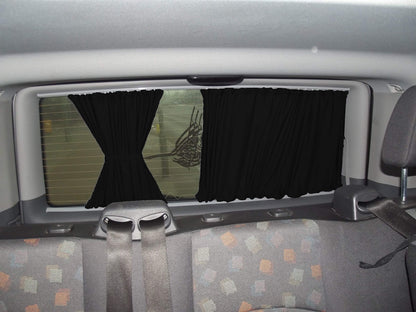BREMER SEAT COVERS Custom Curtains Sunshades compatible with VW T5 T6 T6.1 Transporter Caravelle Long Wheelbase with Rear Hatch in Black Camping Accessories Motorhome Accessories Camper Curtains 718