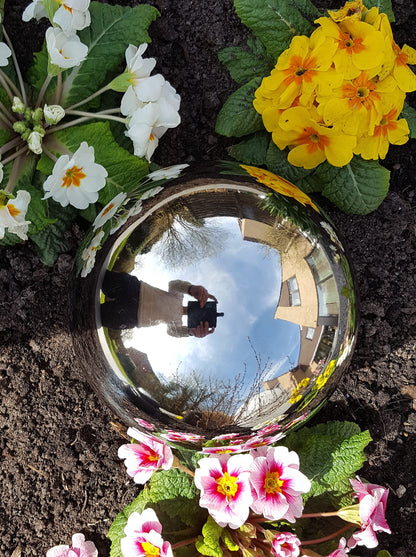 Jürgen Bocker Garden Ambience stainless steel decoration ball 35 cm polished stainless steel ball