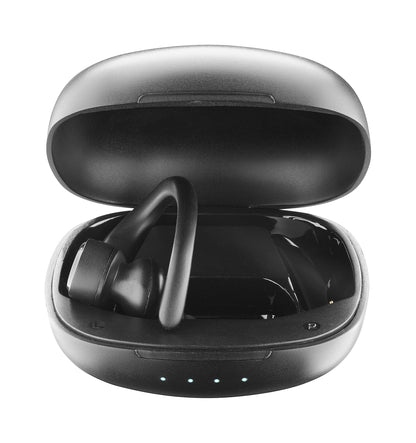 AQL Sport Boost Charge | Bluetooth headphones | Bluetooth sports headphones - wireless stereo - waterproof - charging case for 5 charges - Black