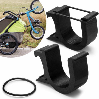 Mobilefox Universal Bike Wheel Mount Holder Adapter compatible with Thule Chariot Trailer.