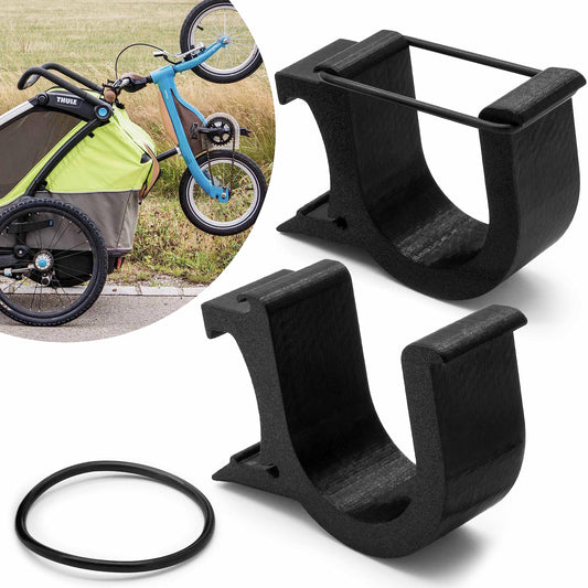 Mobilefox Universal Bike Wheel Mount Holder Adapter compatible with Thule Chariot Trailer.