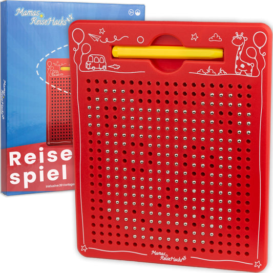 Mom's Travel Hacks Magnetic Game for Kids - Magnetic Drawing Board [Entertainment for Car Rides and Airplanes] Magic Sketchpad Magnetic Game
