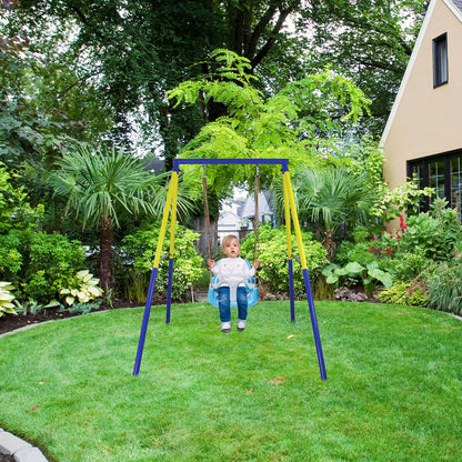 CCLIFE baby swing with swing frame children's swing swing frame outdoor and indoor adjustable from 2 years ZERRO