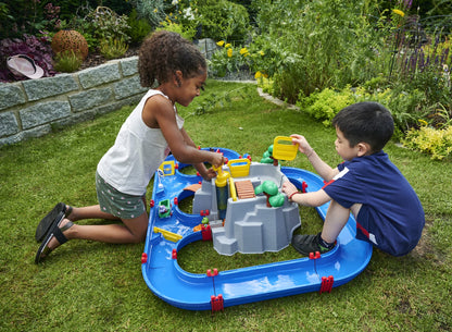 AquaPlay - Waterway Set Mountain Lake - 42-piece game set with Mountain Lake & MegaBridge - Waterway set with 3 play stations and 49 pieces