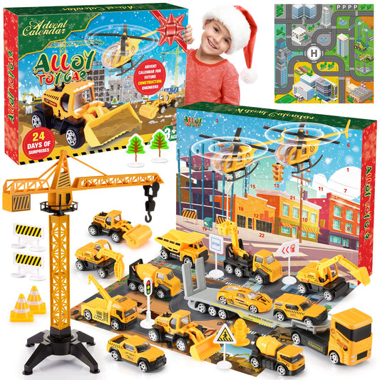Adeokay Advent Calendar 2025 Kids, Toys for 3 4 5 6 Year Old Boy Christmas Countdown Calendar Gift Boy 3-6 Years Construction Toys for 3-6 Year Olds advent calendar for kids