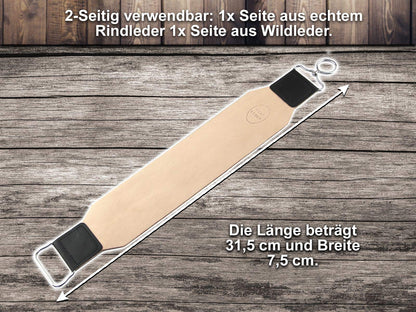 Father's Lord Gift Straight Razor Set for Beginners with Solingen Paste and Extra Wide Professional Strop