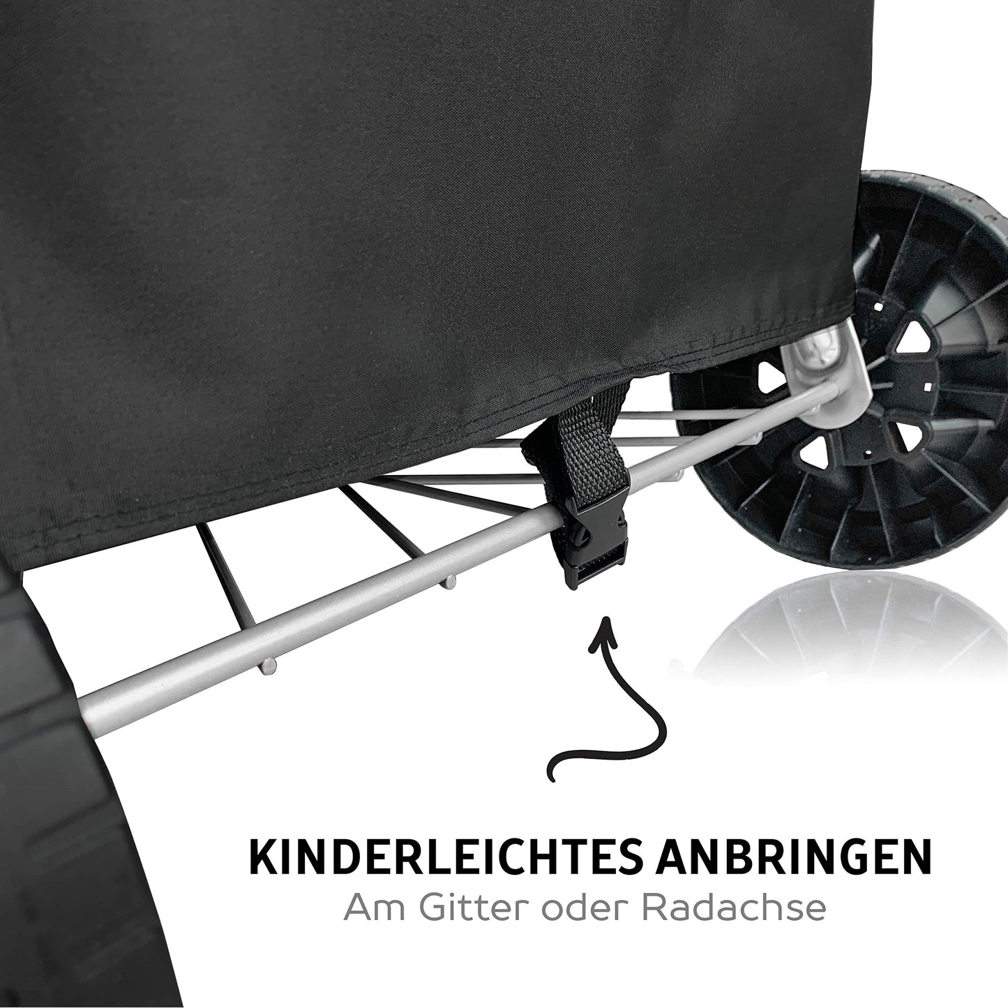 AMZBBQ Premium Grill Cover, waterproof cover for your kettle grill, 100% weatherproof and UV-resistant grill tarp, high-quality polyester cover with PU coating - 47cm.