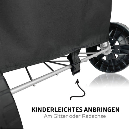 AMZBBQ Premium Grill Cover, waterproof cover for your kettle grill, 100% weatherproof and UV-resistant grill tarp, high-quality polyester cover with PU coating - 47cm.