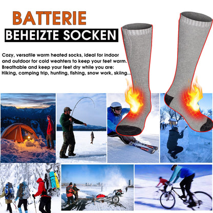 Svpro Heated Socks Men Women, Rechargeable Electric Battery Heated Socks Warm Sock Foot Warmer 12 Hours Long Heating Time for Indoor Outdoor Hunting, Camping, Hiking, Motorcycle