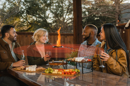 Solo Stove Mesa XL Tabletop Fire | Smokeless Mini Table Fireplace, Outdoor Decoration for Garden, Patio, Balcony, For Pellets/Wood, Stainless Steel, Includes Stand, Storage Bag, 21.8 x 17.8cm, 1 kg, Anthracite