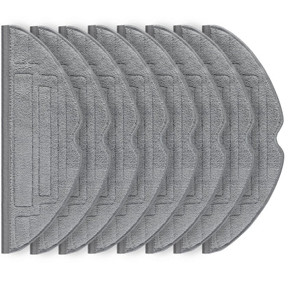 8 pieces of cloths for Roborock S8 Pro Ultra robot vacuum, Silver Ion Microfiber VibraRise 2.0 cloth accessory (blue-gray)