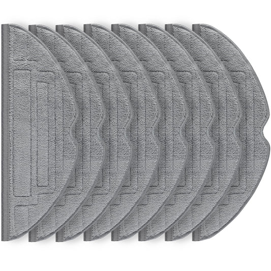 8 pieces of cloths for Roborock S8 Pro Ultra robot vacuum, Silver Ion Microfiber VibraRise 2.0 cloth accessory (blue-gray)