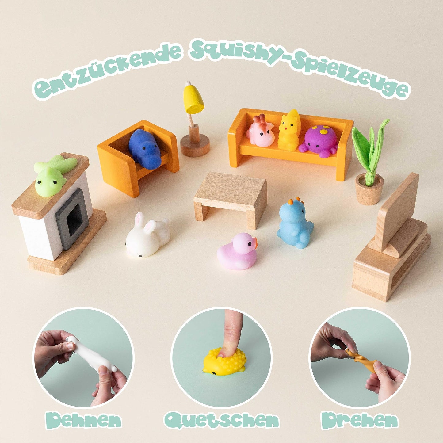 Mochi Squishy Set as party favors for kids' birthday parties: 160 pieces by BONNYCO. Perfect little gifts for children, ideal for party favors, pinata fillers, and back-to-school giveaways.