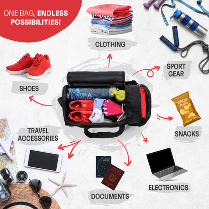 Meteor sports bag for children 20-40L. Gym bag for men, swim bag, travel bag, small holiday bag, fitness bag for women, belt bag, school bags for kids, gymnastics bag for boys.