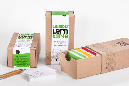 Liamba flashcards 500 flashcards in the handy learning box, DIN A8 format, 7.4 x 5.2cm