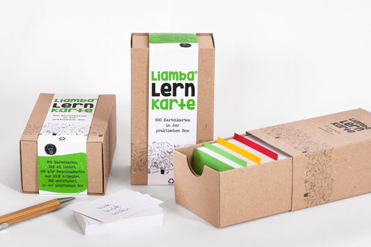 Liamba flashcards 500 flashcards in the handy learning box, DIN A8 format, 7.4 x 5.2cm