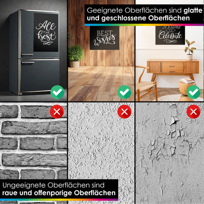 OfficeTree 2-Pack Chalkboard Film Self-Adhesive Black - 2 Rolls of 300 x 43 cm - Chalkboard Film Self-Adhesive - Self-Adhesive Chalkboard Film for Wall, Kids or DIY Chalkboard.