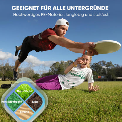 Eurodisc 175g 4.1 Summer Pro Ultimate Frisbee Disc - Stable flight path of over 100m - Made from 100% renewable resources - Gift for kids, 7 year old boys, girls & adults.