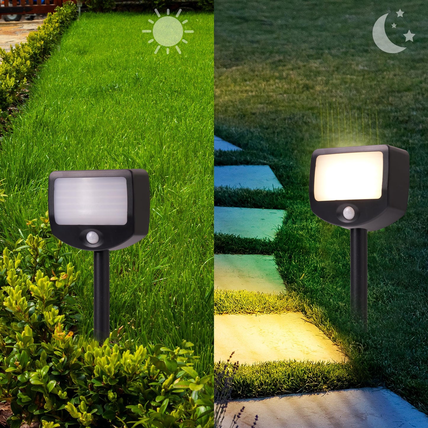 Northpoint LED Battery Floodlight Security Light 3-Pack with Wireless Activation Motion Detector Twilight Sensor (Outdoor)