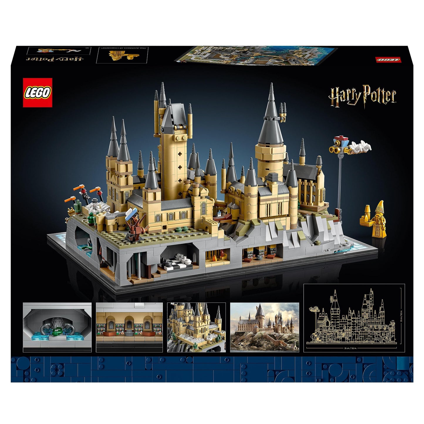LEGO Harry Potter Hogwarts Castle with grounds - Collectible set for adults including main tower & astronomy tower, Chamber of Secrets & architect Minifigure - 76419
