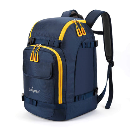 Unigear ski boot bag with helmet compartment and backpack straps, ski backpack ski boot backpack with helmet pocket, ski bag for ski boots, ice skates, snowboard, inline skates