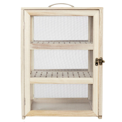 COOK CONCEPT KA4717 pantry cabinet for storage, miscellaneous accessories, made of paulownia wood, wood-steel, 28.2 x 24 x 39 cm