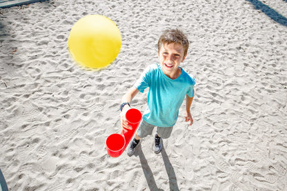 Pindaloo juggling toy | Exciting new game for kids, teens, and adults - play inside and outside | Develop motor skills (red)