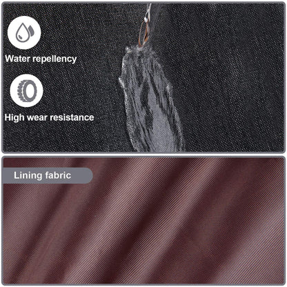 LIVACASA gym bag, made of water-resistant material with leather accents, lined with inner pocket and keychain. Perfect for men and women, this black gymsack includes an outer pocket and money pouch.