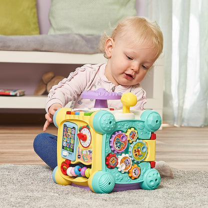 Vtech Baby Playtime Discovery Cube - Interactive play cube with music, shapes, and movable elements - For children aged 12-36 months.