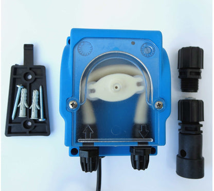 Metering pump, hose pump PVG 230V adjustable 0.9-4 l/h with operating display and empty message.