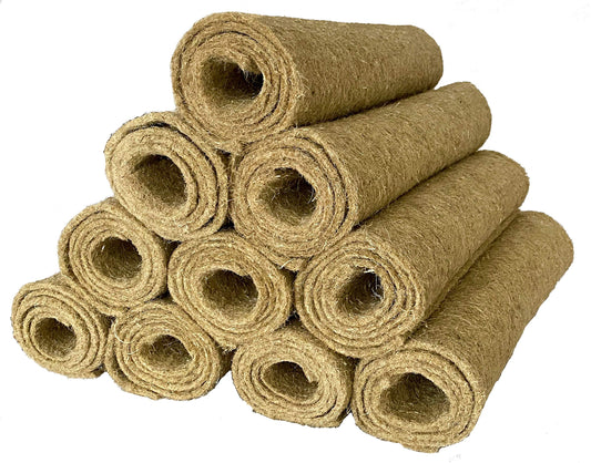 Pemmiproducts rodent carpet 100% hemp, 120 x 60 cm approx. 5 mm thick, pack of 10, rodent mat, hemp mat for rabbits, guinea pigs, rodents, Hemp mat