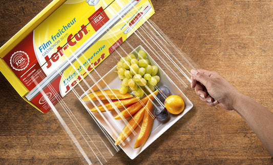 Jet-Cut cling film for cutting, gastronomy 30cm x 300m, PVC transparent, 1 piece