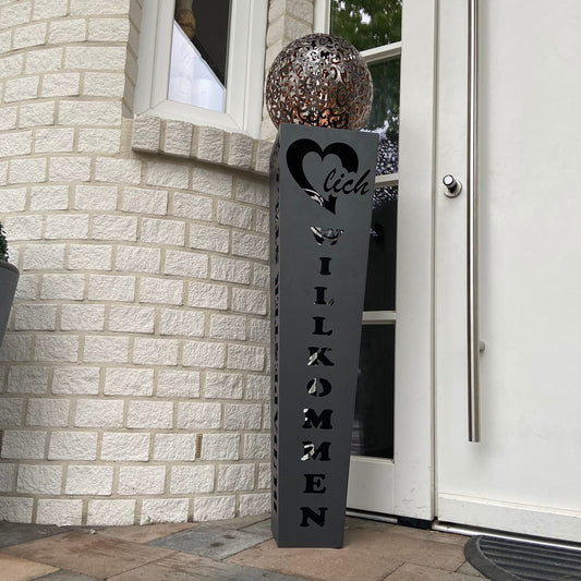 A. Weyck Tools decorative column garden column Welcome Metal #639