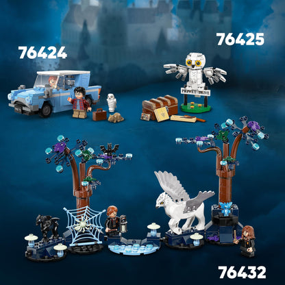 LEGO Harry Potter Forbidden Forest: Magical Creatures Toy with Hermione and Ron figures, includes fantasy creatures like Buckbeak and Thestral, gift for kids, girls, boys aged 8+ 76432