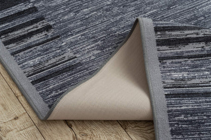 Rugsx Non-Slip Carpet Runner Adagio Gray - Modern short pile for kitchen, hallway & living room, cut to size, 90x190 cm