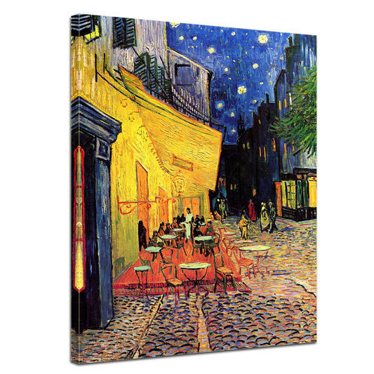 Picturedepot24 Canvas Print | Vincent van Gogh - Café Terrace at Night in 50x70 cm as wall art | Wall decor decoration home old masters | NEW-180223-50x70-caa