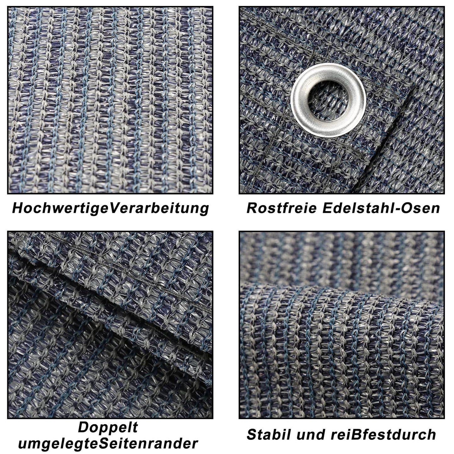 Vigevee awning carpet, tent floor for camping, breathable non-slip, washable, tent carpet with 13 pegs and carrying bag, Grey Blue, 200x200cm
