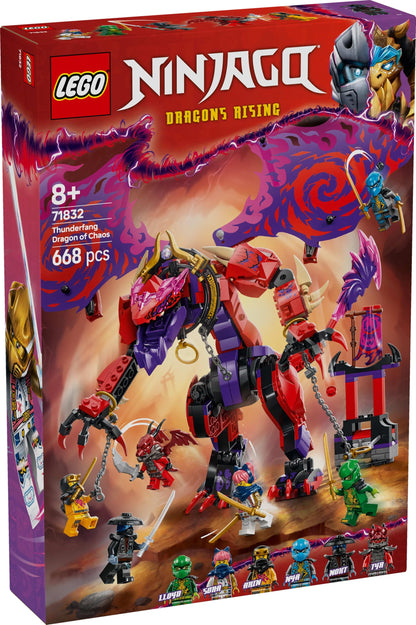 LEGO NINJAGO Stormbringer Dragon - Toy with 6 Ninja Minifigures - Roleplay Building Set for Boys and Girls 8+ - Gifts for Fans of the TV series Rise of the Dragons 71832