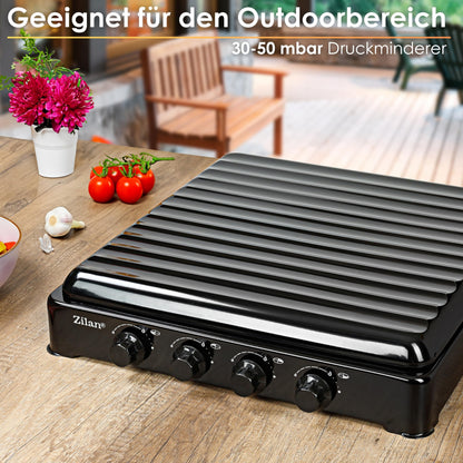 4-burner gas stove | camping cooker | stove | 30/50 mbar | propane gas | cooktop | gas stove | camping cooker