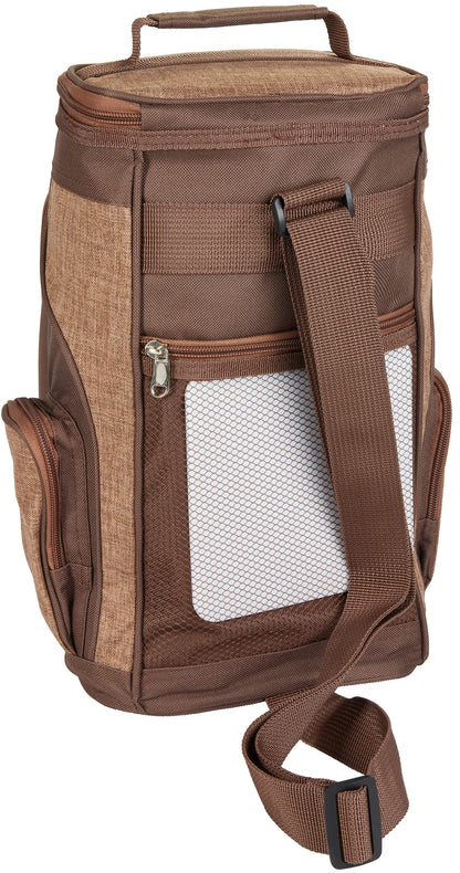 BRUBAKER wine cooler bag for 2 bottles of wine and champagne up to 1.5 l, padded wine cooler bag - picnic bag insulated, thermal bag - portable with handle