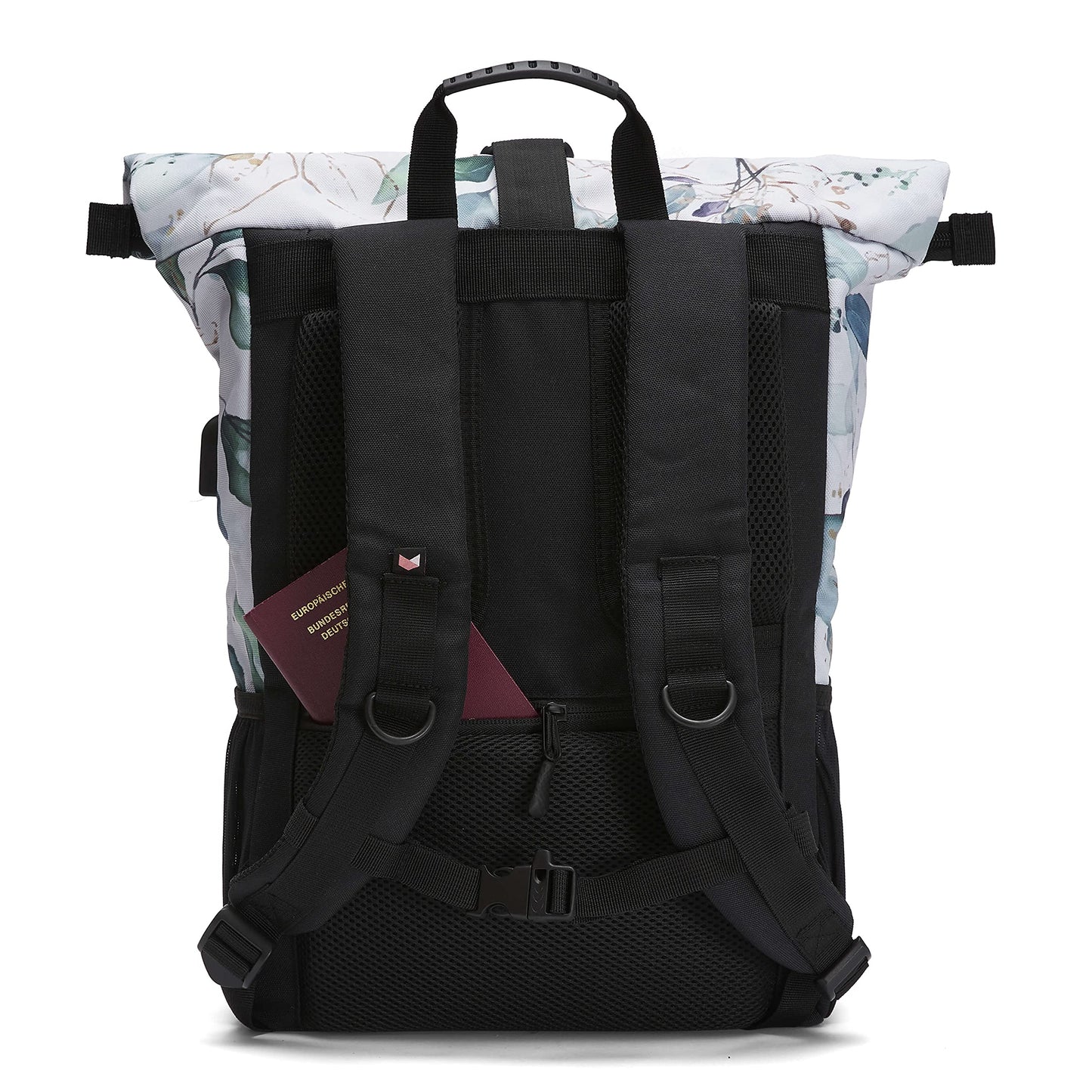 Ela Mo's backpack for women | Stylish and practical | for university, travel, leisure, work | with laptop compartment & anti-theft pocket | Waterleaf Gold