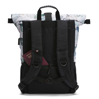 Ela Mo's backpack for women | Stylish and practical | for university, travel, leisure, work | with laptop compartment & anti-theft pocket | Waterleaf Gold