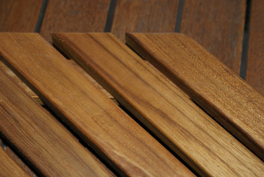 asinox TEK4A5070 teak shower mat, rectangular, 70 cm