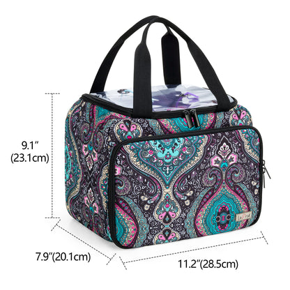 LoDrid Small Yarn Storage Bag, Portable Knitting Bag for Knitting Set & Crochet Accessories, Travel Crochet Yarn Project Organizer for Knitting Accessories Set for Adults, Totem (Bag Only)